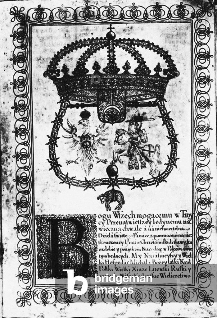 Ratification of the Truce of Andrusovo, 1667 (litho)