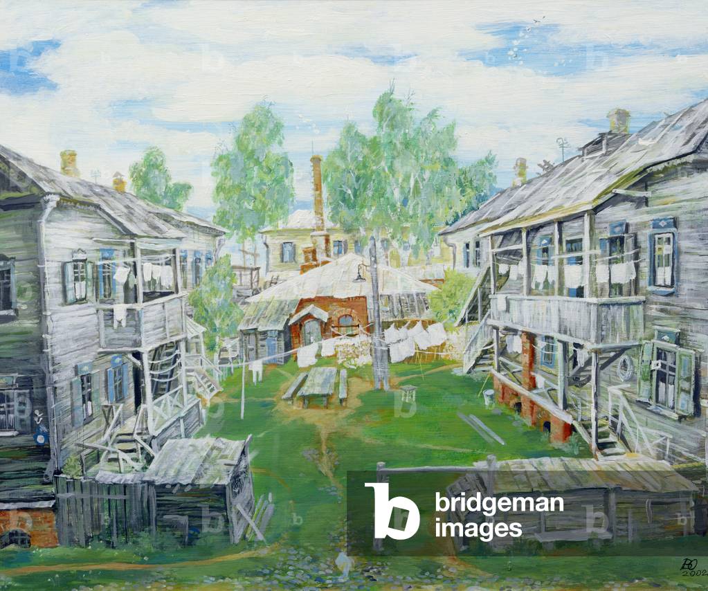 Set design for the film 'The Third Rome', 2000 (tempera on plywood)