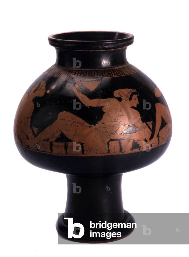 Attic Red-figure Vase with Symposium Scene, 505-500 BC (CERAMIC)