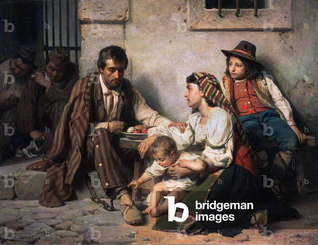 Prisoner Meeting His Family, 1868 (oil on canvas)