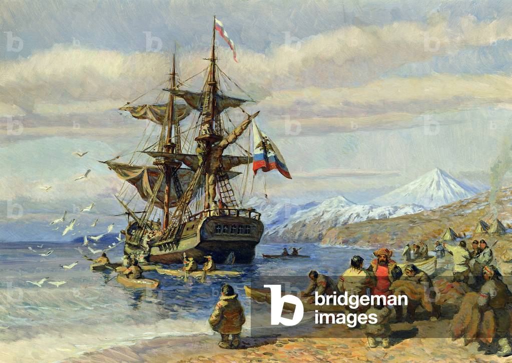 Fur Traders of the Russian-American Company, 1989 (oil on cardboard)