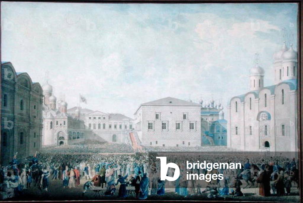 The Great Reception of Alexander I (1777-1825) in the Kremlin on 15th August 1816 (oil on canvas)
