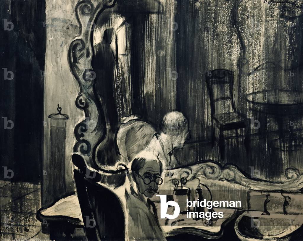 Stage design for Semyonov's film 'Major Whirl', 1965 (gouache on cardboard)