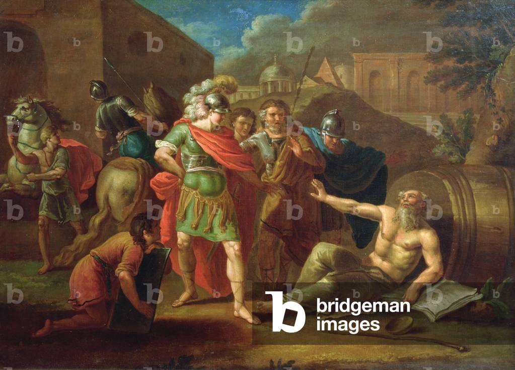 Alexander the Great visits Diogenes at Corinth, 1787 (oil on canvas)