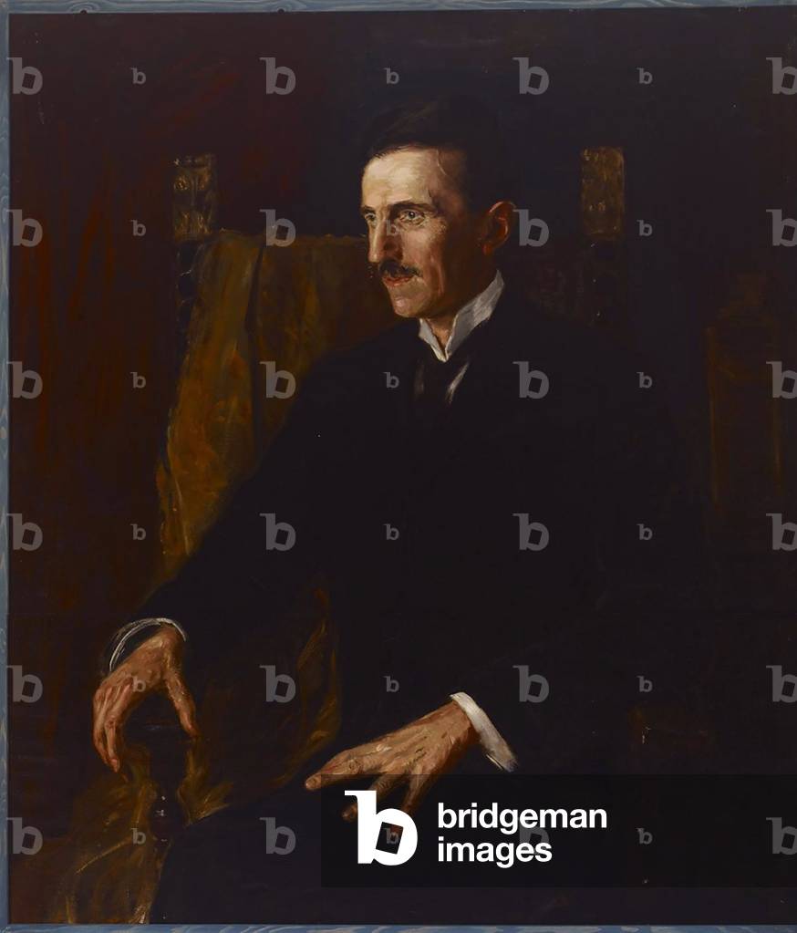 Blue Portrait of Nikola Tesla, 1916 (oil on canvas)
