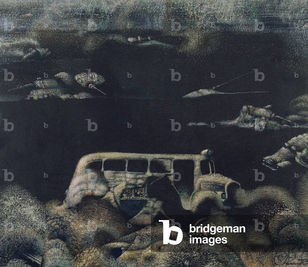 Set design for the film 'Stalker' by Andrei Tarkovsky, 1978 (gouache and tempera on cardboard)