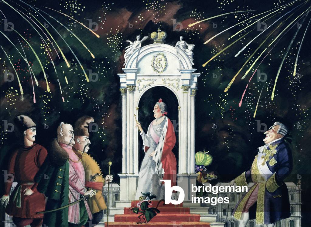 The Tsarina, Stage Design for Gogol's play Christmas Eve, 2004 (gouache on paper)