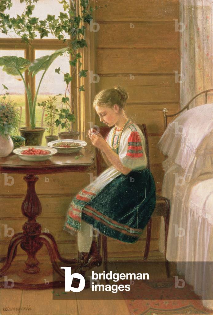 Girl Peeling Berries, 1880 (oil on canvas)