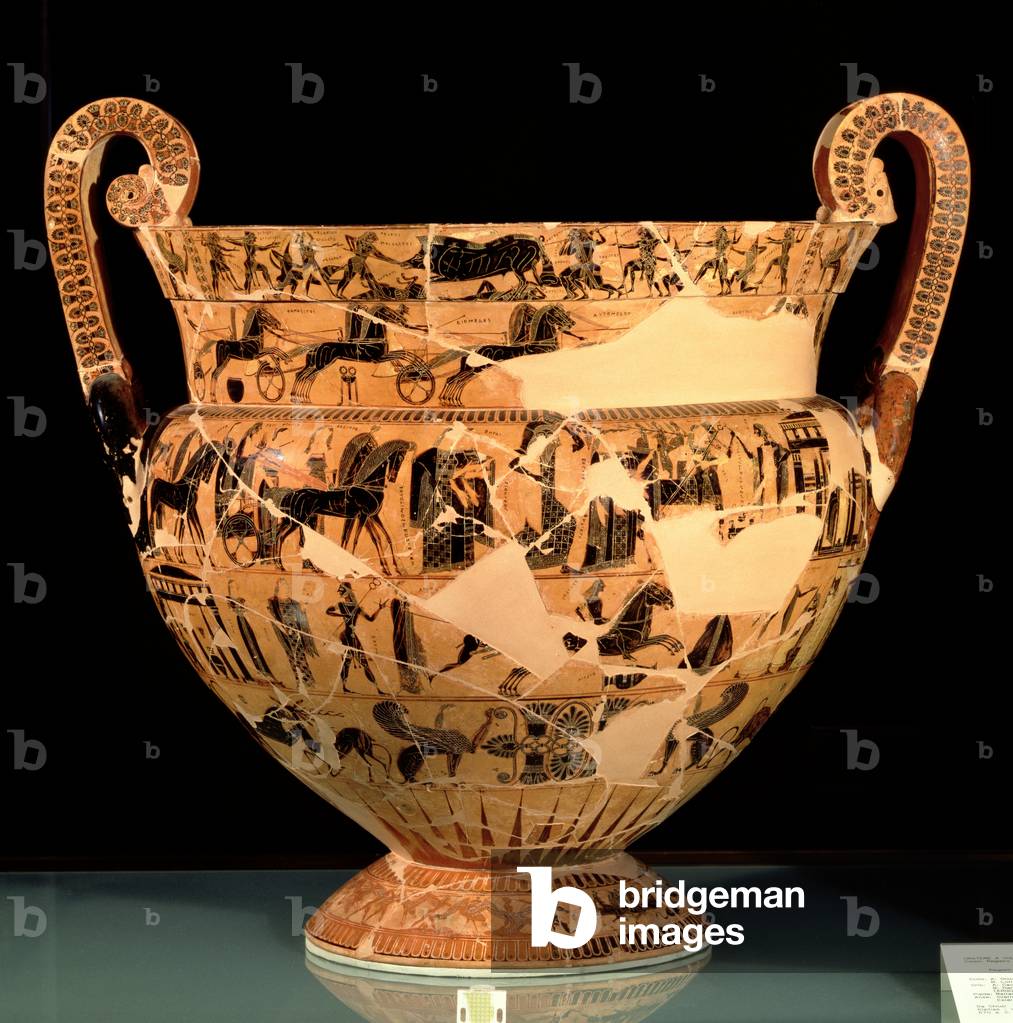 Side B of the Francois Vase, made by Ergotimos (fl.575-560 BC) c.570 BC (pottery)