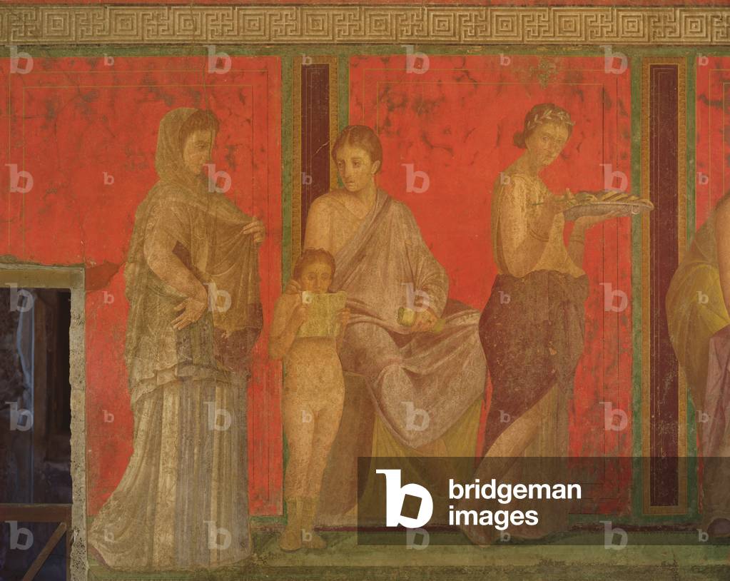 Initiation rites of the cult of Dionysus, fresco from the Villa Dei Mysteri, 1st century BC (fresco)