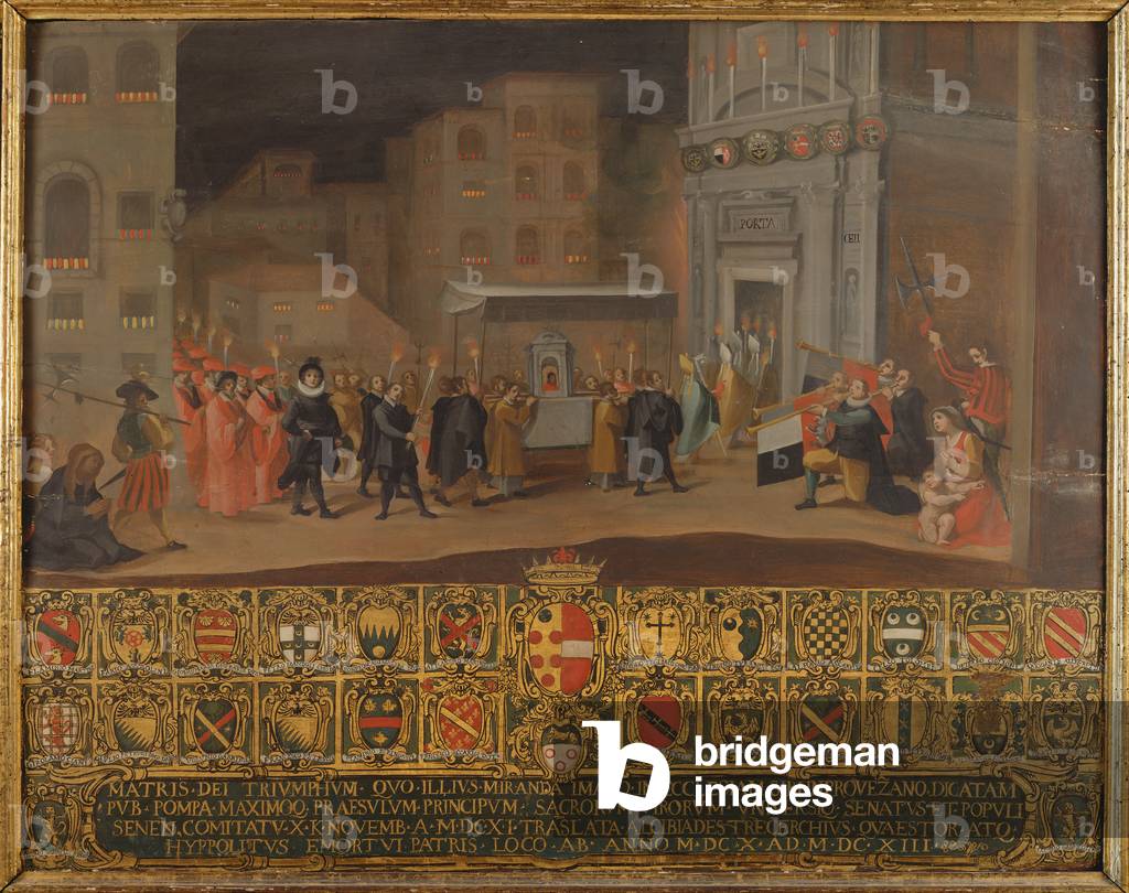 The Translation of the Remains of the Madonna of Provenzano, 1610 (oil on panel)