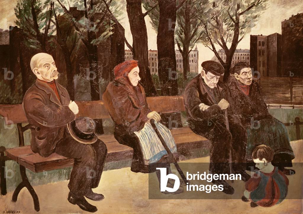 Bench in Wedding, 1927 (oil on canvas)