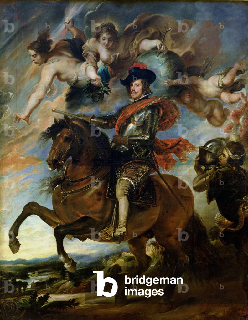 Equestrian portrait of King Philip IV of Spain (1605-65) c.1645 (oil on canvas)