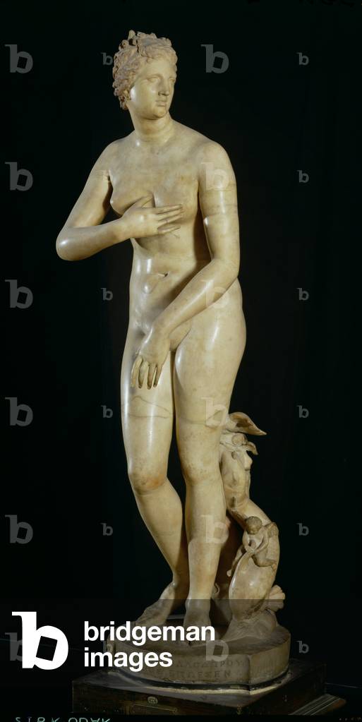 The Medici Venus, copy of the Hellenistic original by Praxiteles (c.370-330 BC) (marble)