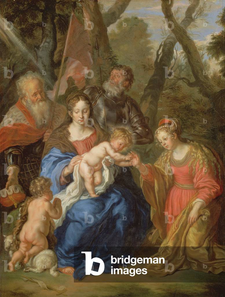 Bild von Gemälde "Die Mystische Hochzeit der Heiligen Katharina mit St. Leopold und St. William", 1647 von Joa