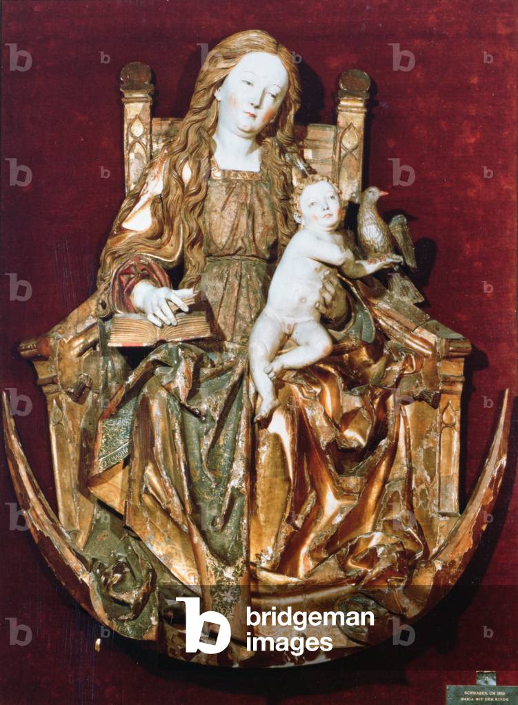 "Madonna col Bambino in trono sopra una luna crescente", 1510 di Niclaus the Elder Weckman