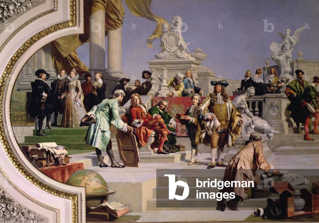 Patronage of the Arts by the House of Hapsburg: right hand section of a ceiling painting, 1891 (see also 70754 and 70755)