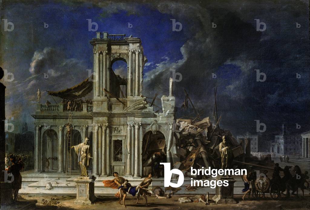 Samson smiting the Philistines, c.1633-34