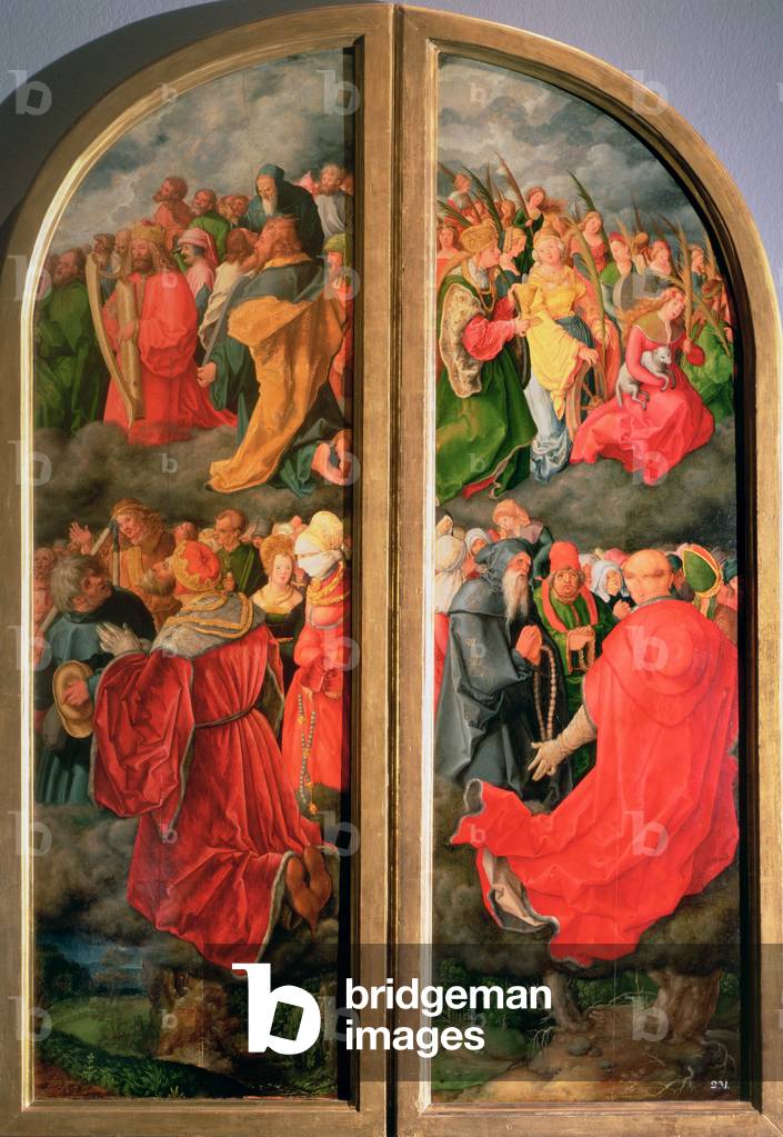 All Saints Day altarpiece, partial copy in the form of two side panels, 16th century (oil on panel)