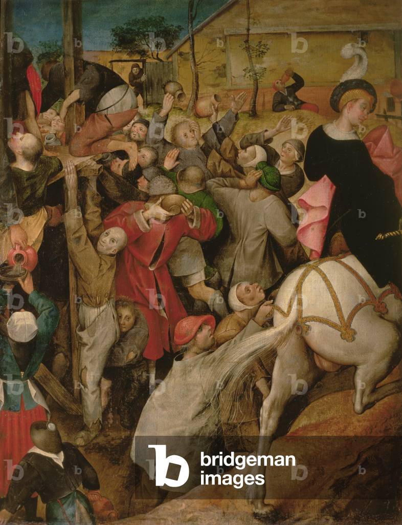 The Feast of St. Martin (tempera on canvas) (detail)