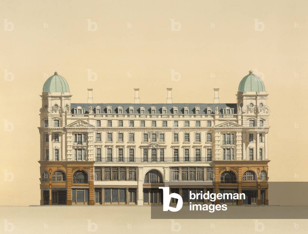 The Linen Hall, Regent Street, 1988 (pen, ink & gouache on paper)