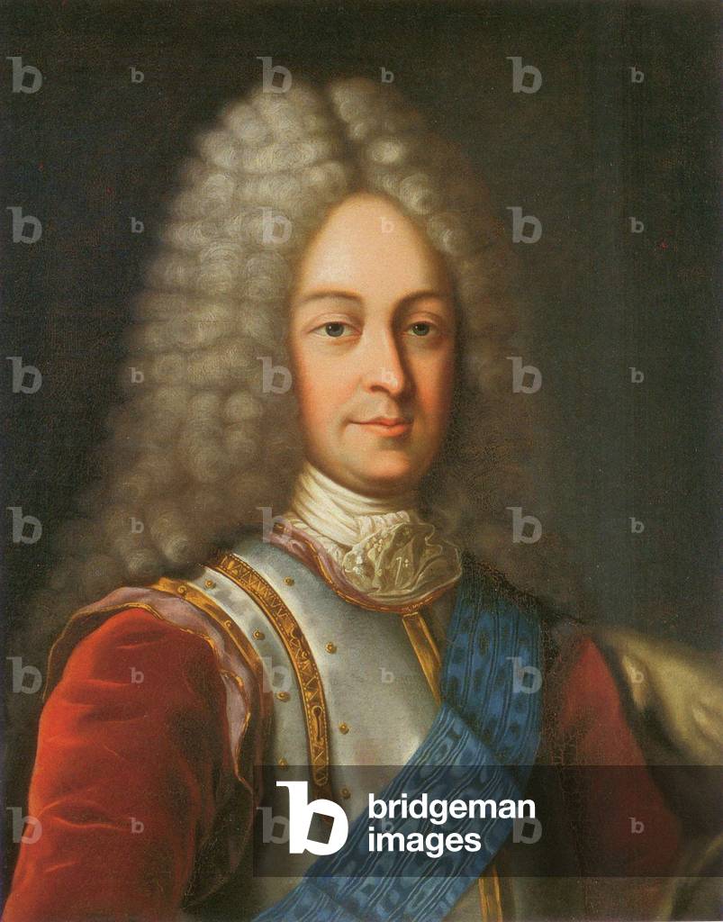 Portrait of Prince Vasily Lukich Dolgorukov, first half of 18th century (colour litho)