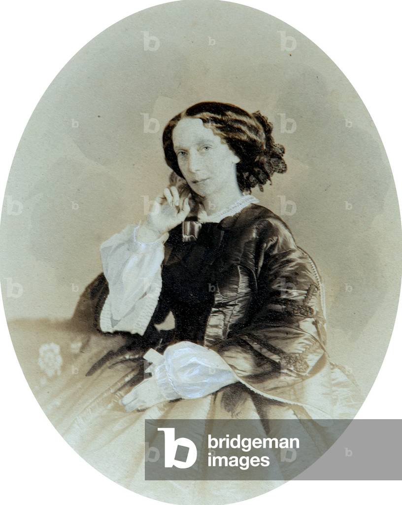 Portrait of Empress Maria Alexandrovna of Russia (b/w photo)
