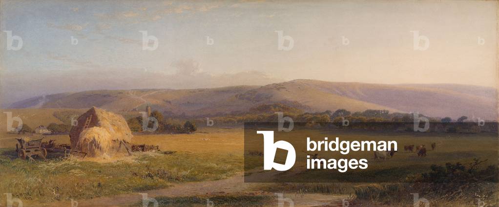 South Downs Pastures, 1867 (w/c on paper)