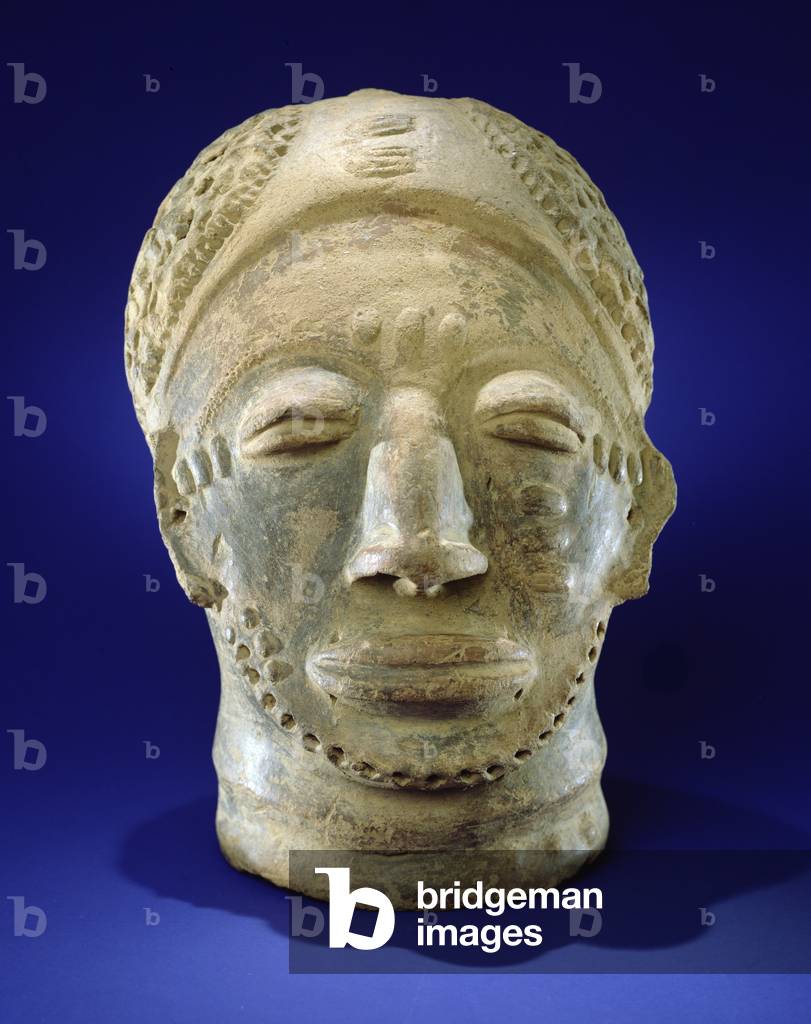 Maschera funeraria Asante, dal Ghana (ceramica) (vedi anche 228652 & 228654)