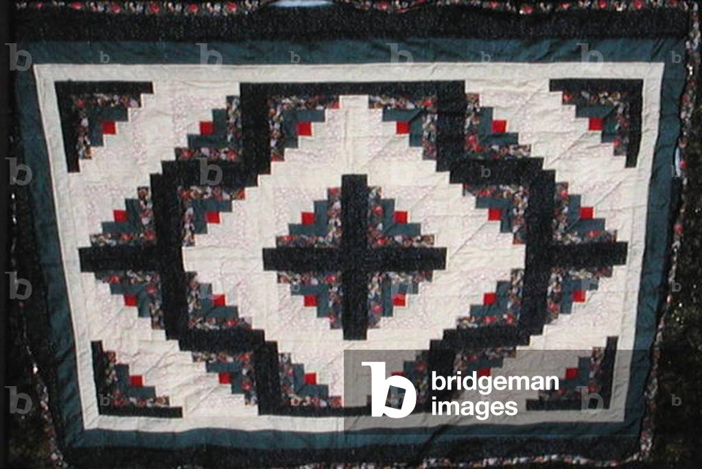 'Barn Raising' quilt, 1884 (cotton)