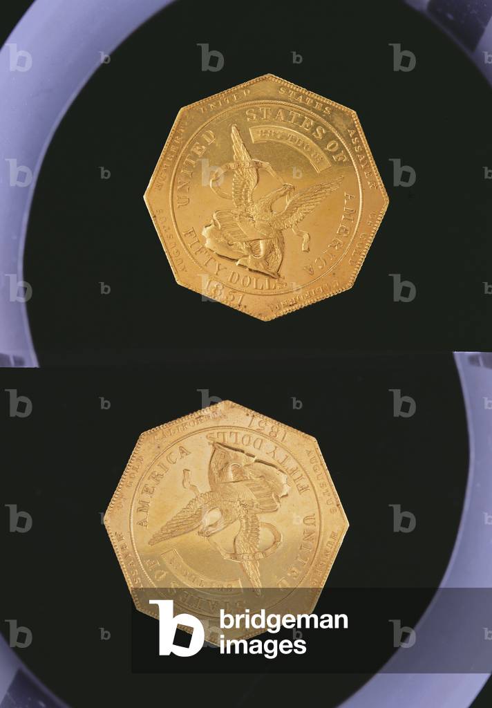 Fifty Dollar Coin, 1851 (gold)