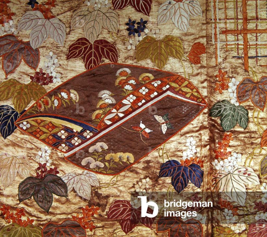 Detail of a Noh robe (satin)