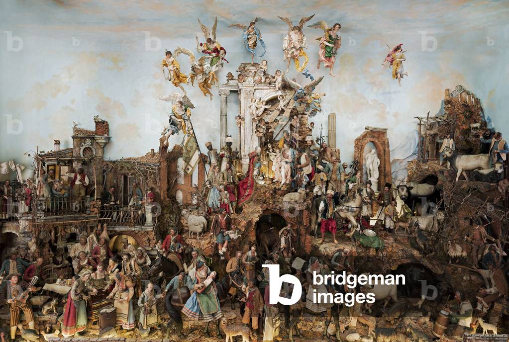 Crèche, 1725-75 (mixed media)