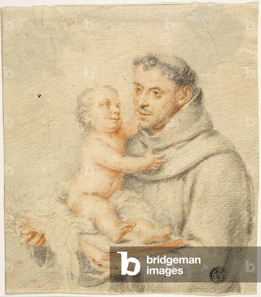 Saint Anthony of Padua (chalk on paper)