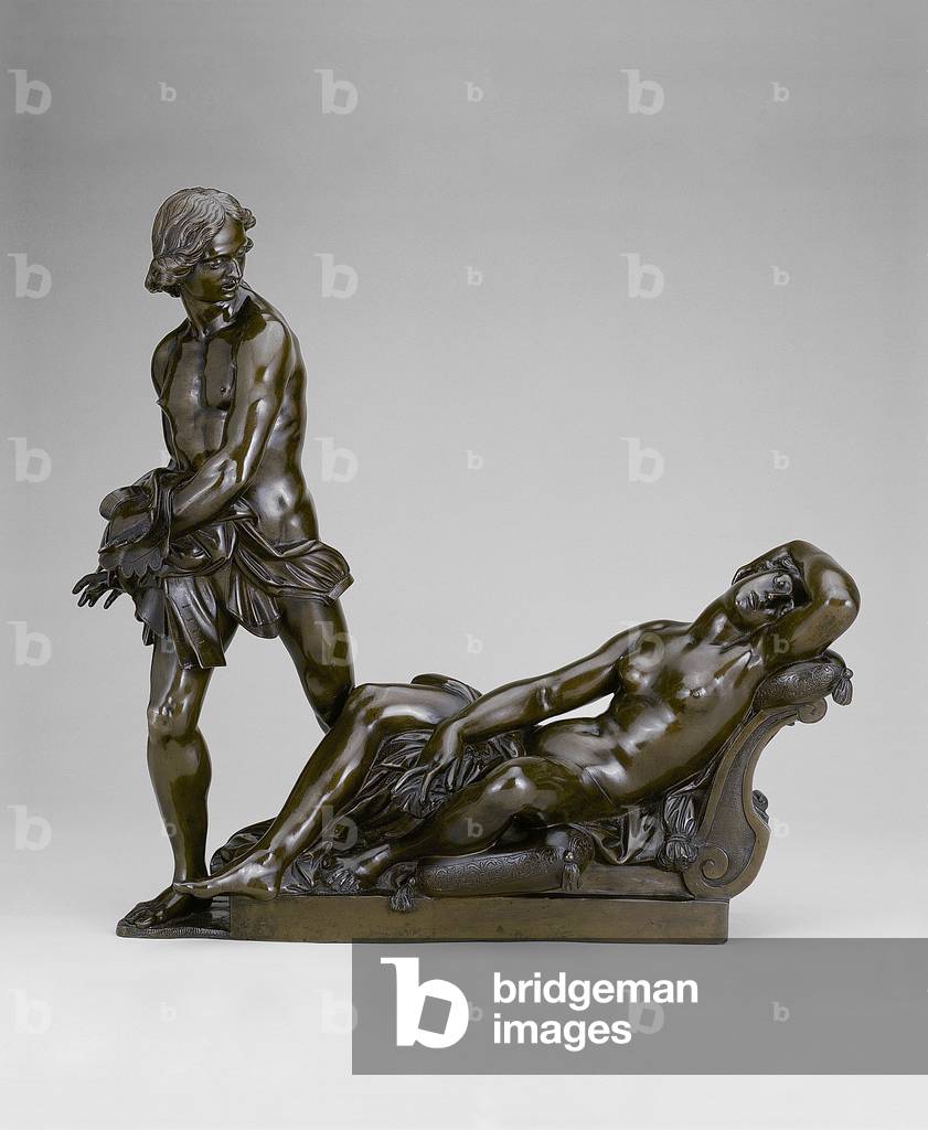 Bireno and Olimpia, 1640-50 (bronze, traces of red-gold lacquer)
