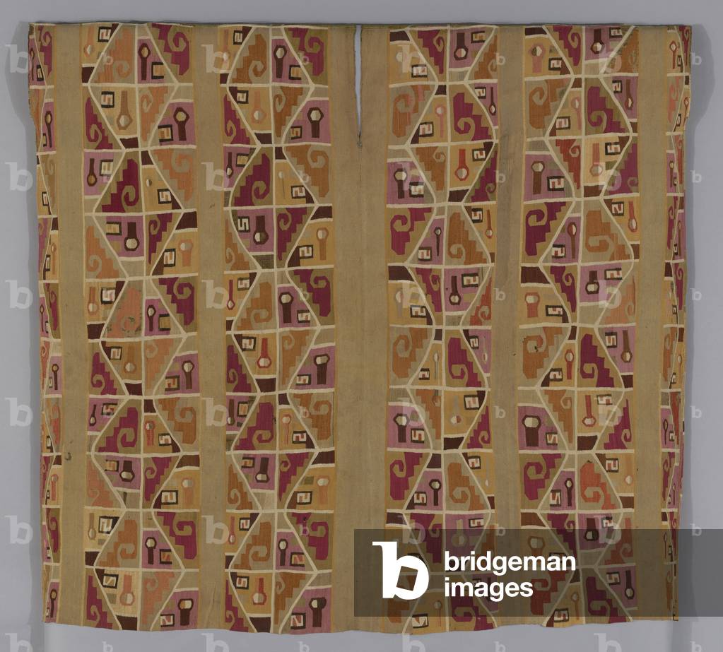 Tunic, 600-800 (cotton and wool (camelid), single interlocking tapestry weave; neck and armholes finished with wool (camelid) in overcast stitches; seams joined with wool (camelid) in darning stitches)