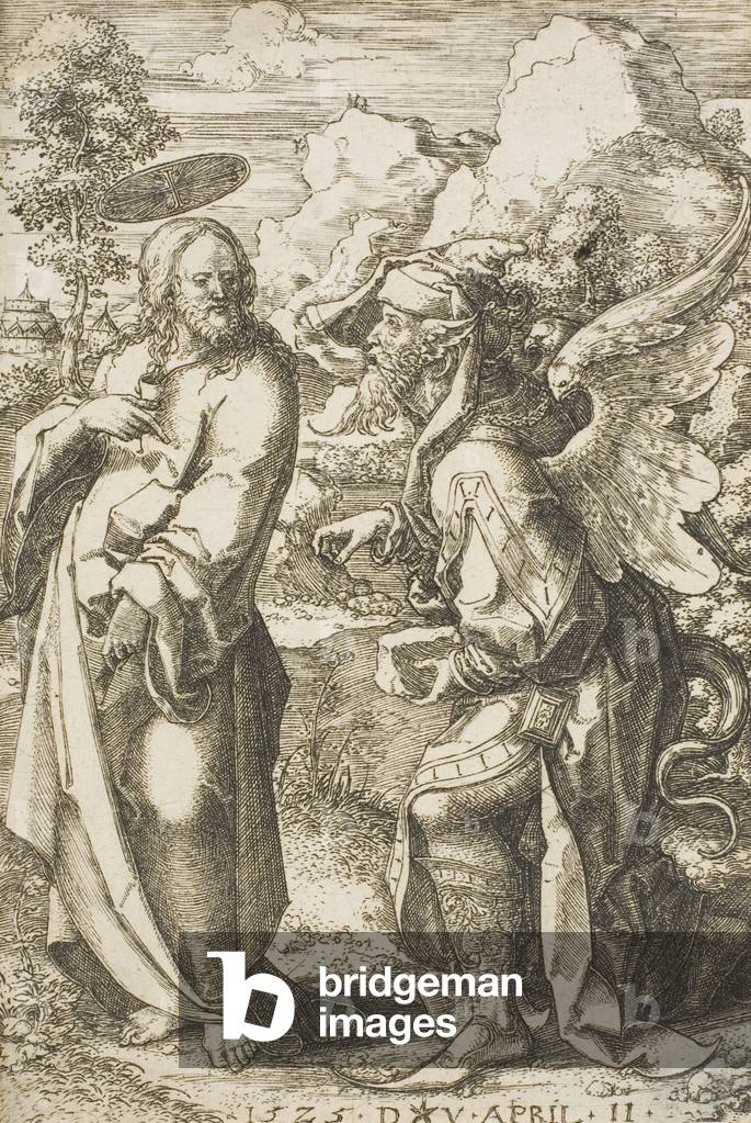 Christ Tempted by the Devil, 1525 (engraving on paper)