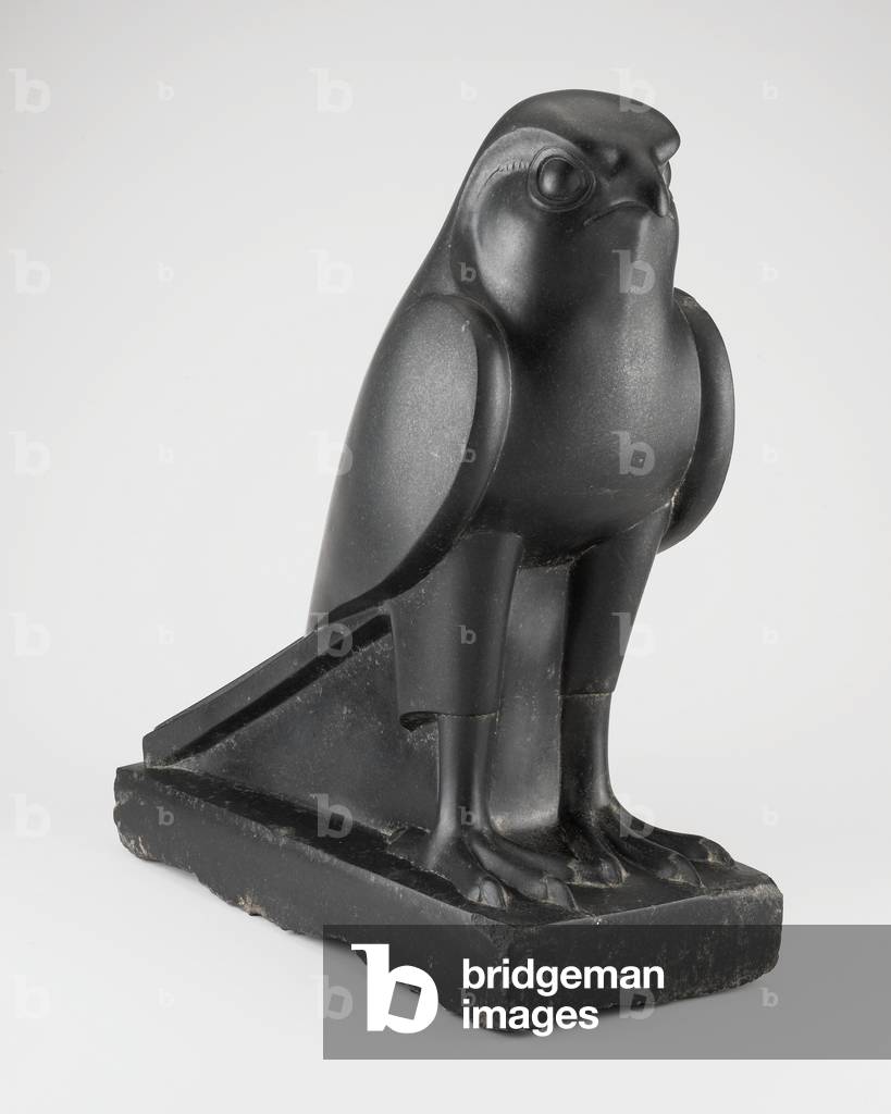 Statue of the God Horus as a Falcon, Ptolemaic Period (305-30 B.C.) (basalt)