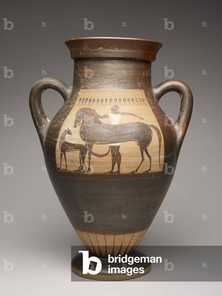 Amphora (storage jar), about 530-520 B.C. (terracotta, black-figure technique)