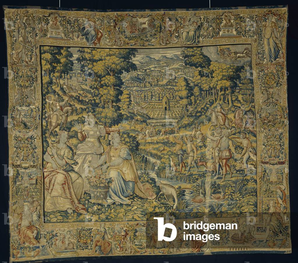 Pluto and Proserpina with Falconry, c.1600 (wool & silk)