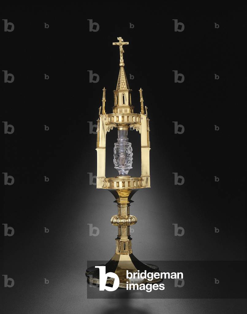 Reliquary with Tooth of Saint John the Baptist, Metalwork: 1375-1400 (silver gilt & rock crystal)
