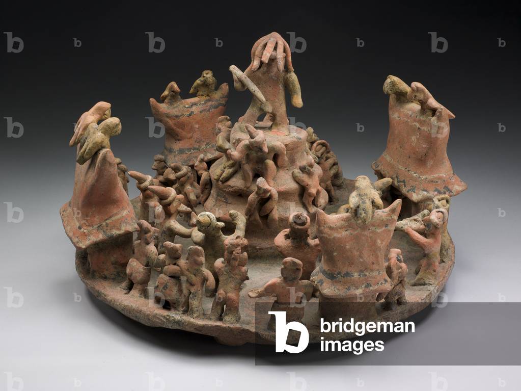 Model Depicting a Ritual Center, A.D. 100-800 (ceramic and pigment)