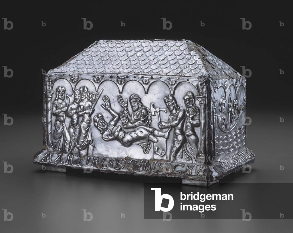Reliquary Casket of Saints Adrian and Natalia, c.1150 (silver & oak core)