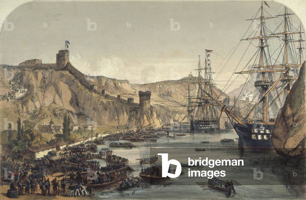 Harbour of Balaklava looking toward the Black Sea, 1859 