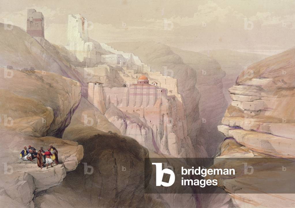 Encedi, from Volume II of 'The Holy Land' engraved by Louis Haghe (1806-85) published in London, 1842 (colour litho)