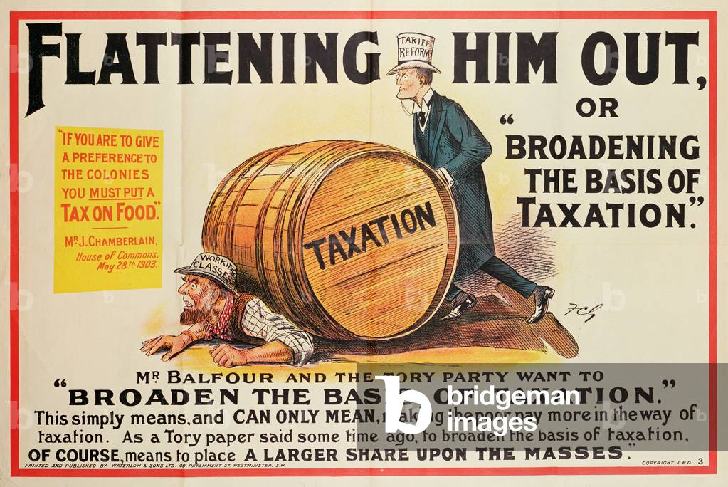 Flattening Him Out or 'Broadening the Basis of Taxation', 1903 (print)