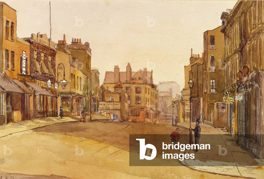 Kensington Church Street, 1892 (w/c on paper)