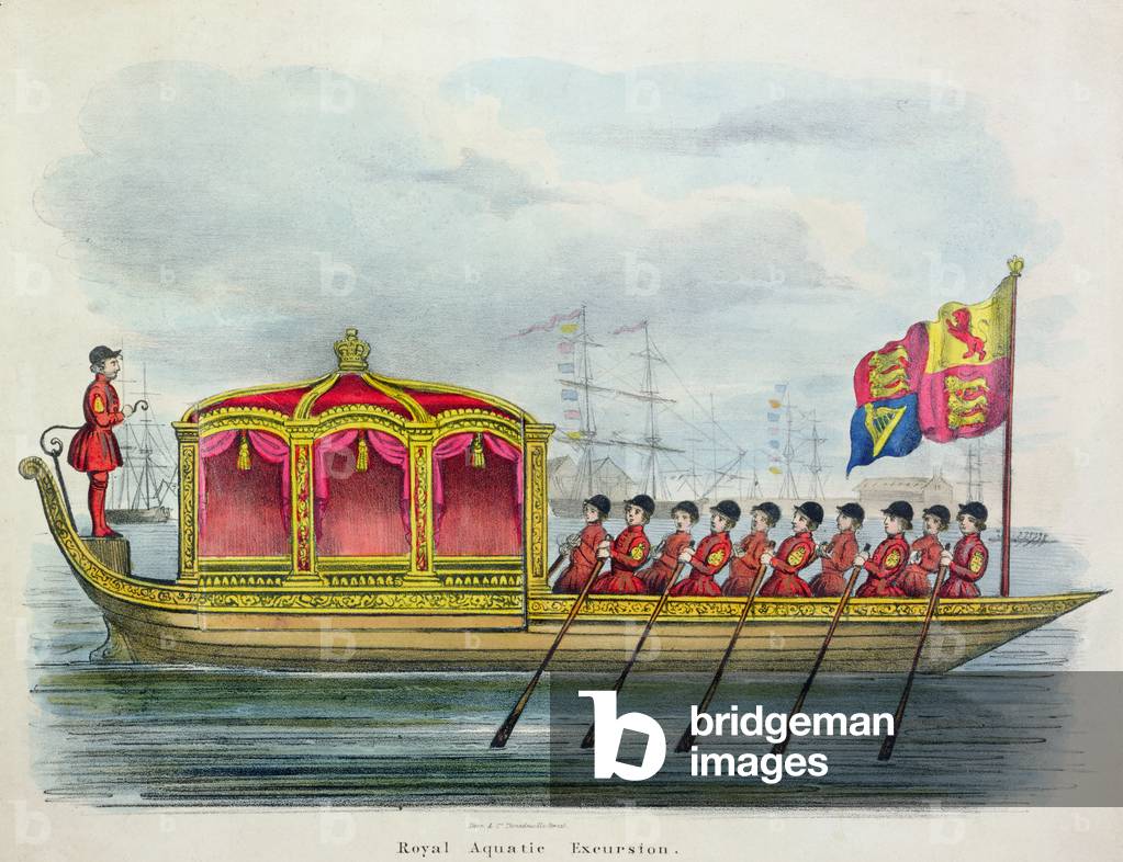 Royal Aquatie Excursion (colour engraving)