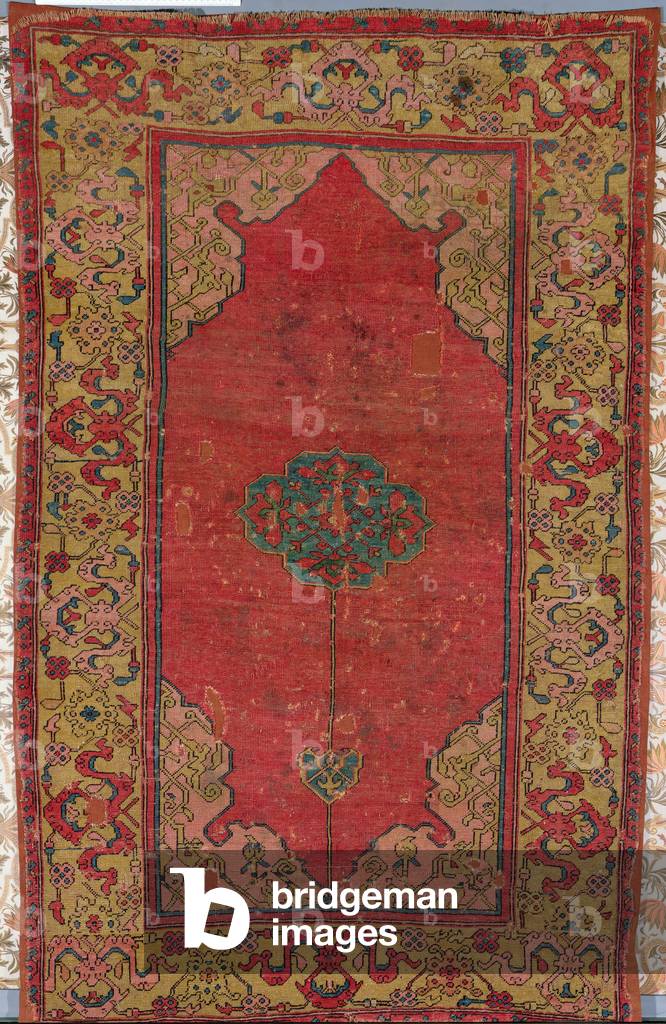 Oushak Tapis (laine), 16th Siècle par Turkish School