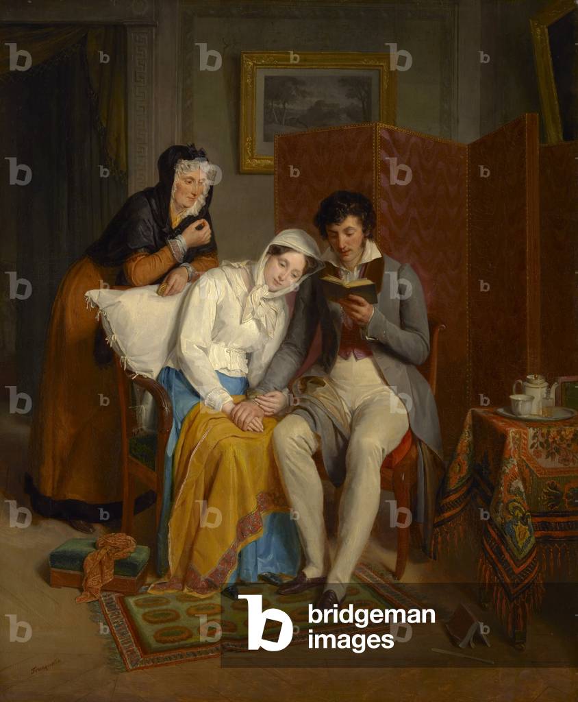 Reading to the Convalescent, c.1827 (oil on canvas)